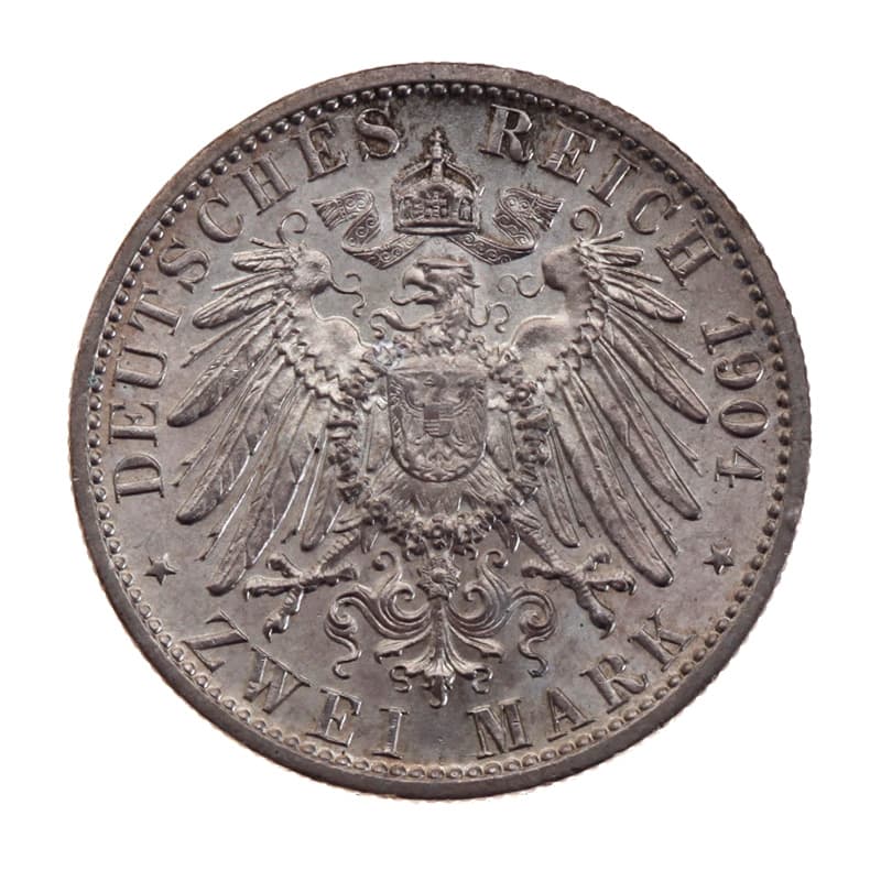 German States MECKLENBURG-SCHWERIN 2 Mark Friedrich Franz IV Wedding