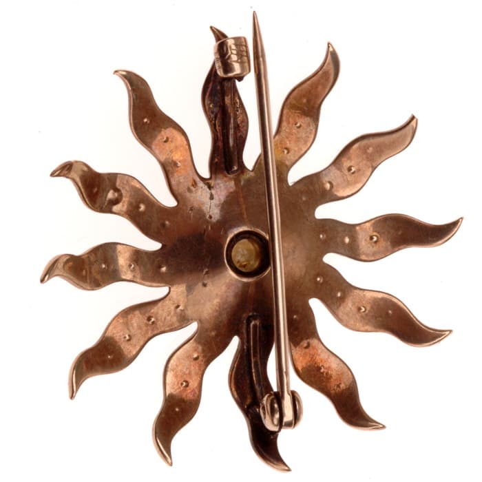 Gold Seed Pearl Starburst - Back