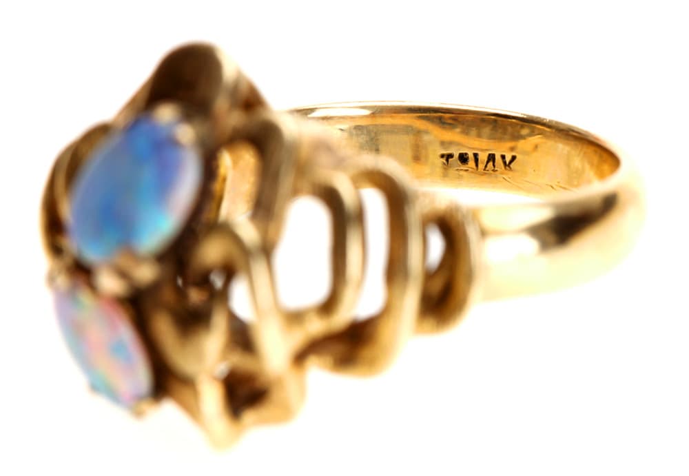 Opals 14K Gold Ring