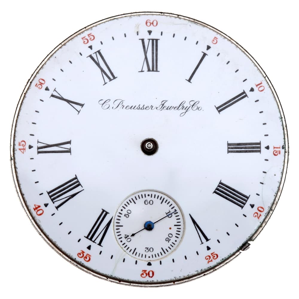 South Bend Private Label 16s 7j Grade 260 Model 1 Hunting Lever Set Nickel Movement