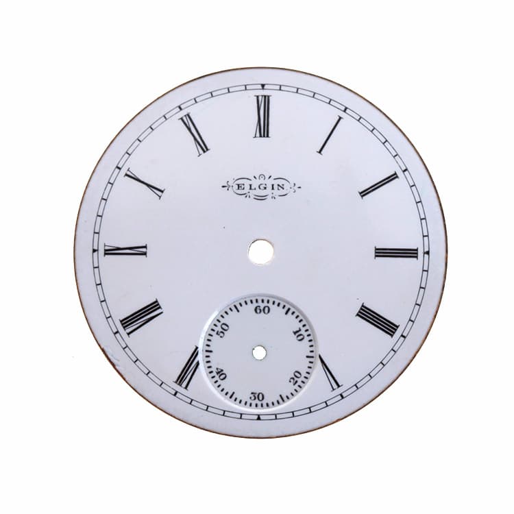 6S Elgin Roman Numeral SS Pocket Watch Dial