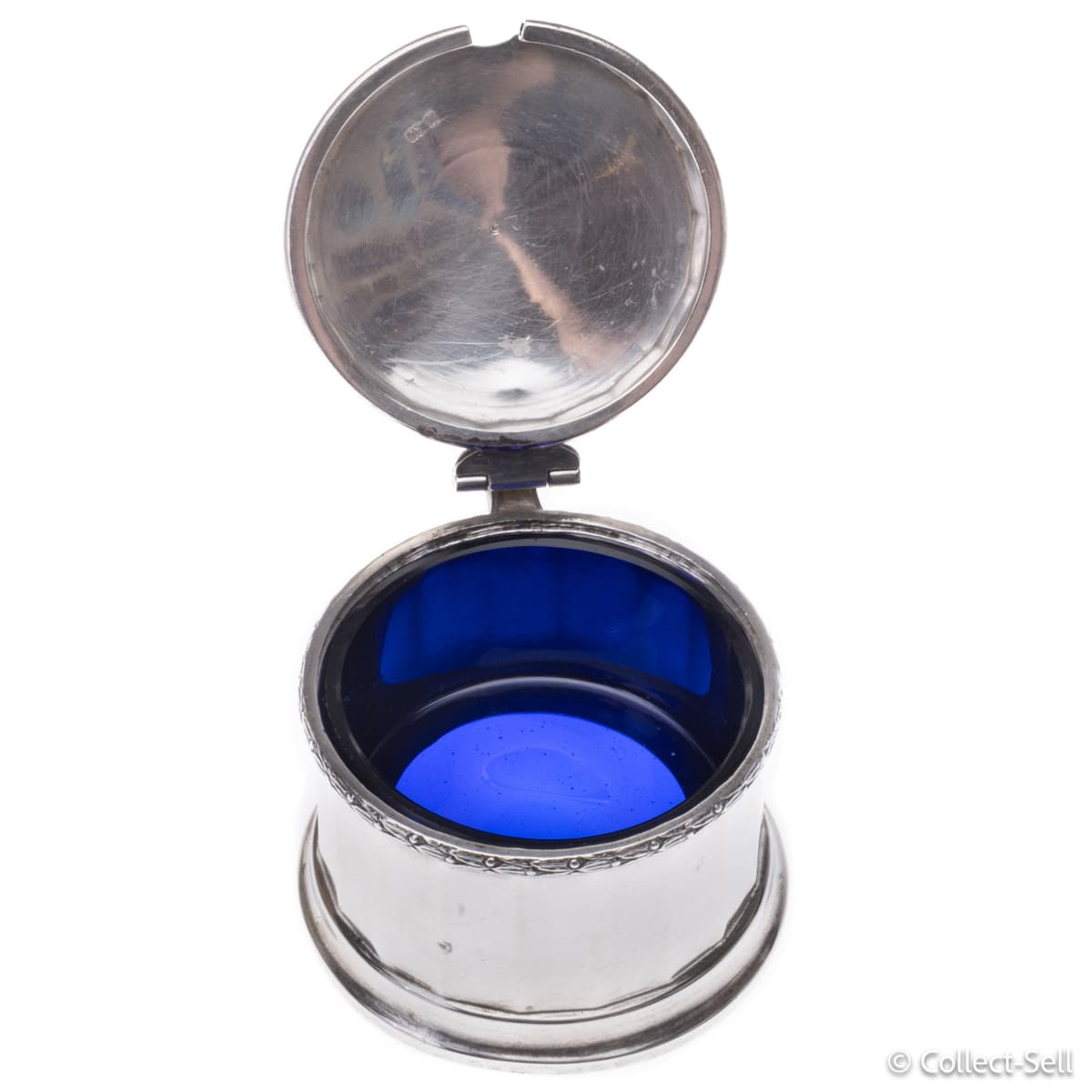 Sterling Silver Mustard Pot & Spoon Set by W. Neale