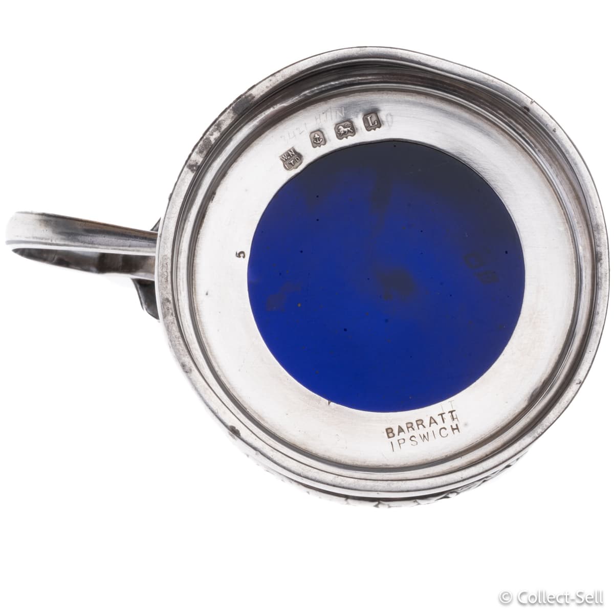 Base view showing hallmark and retailer engraving “Barratt Ipswich”