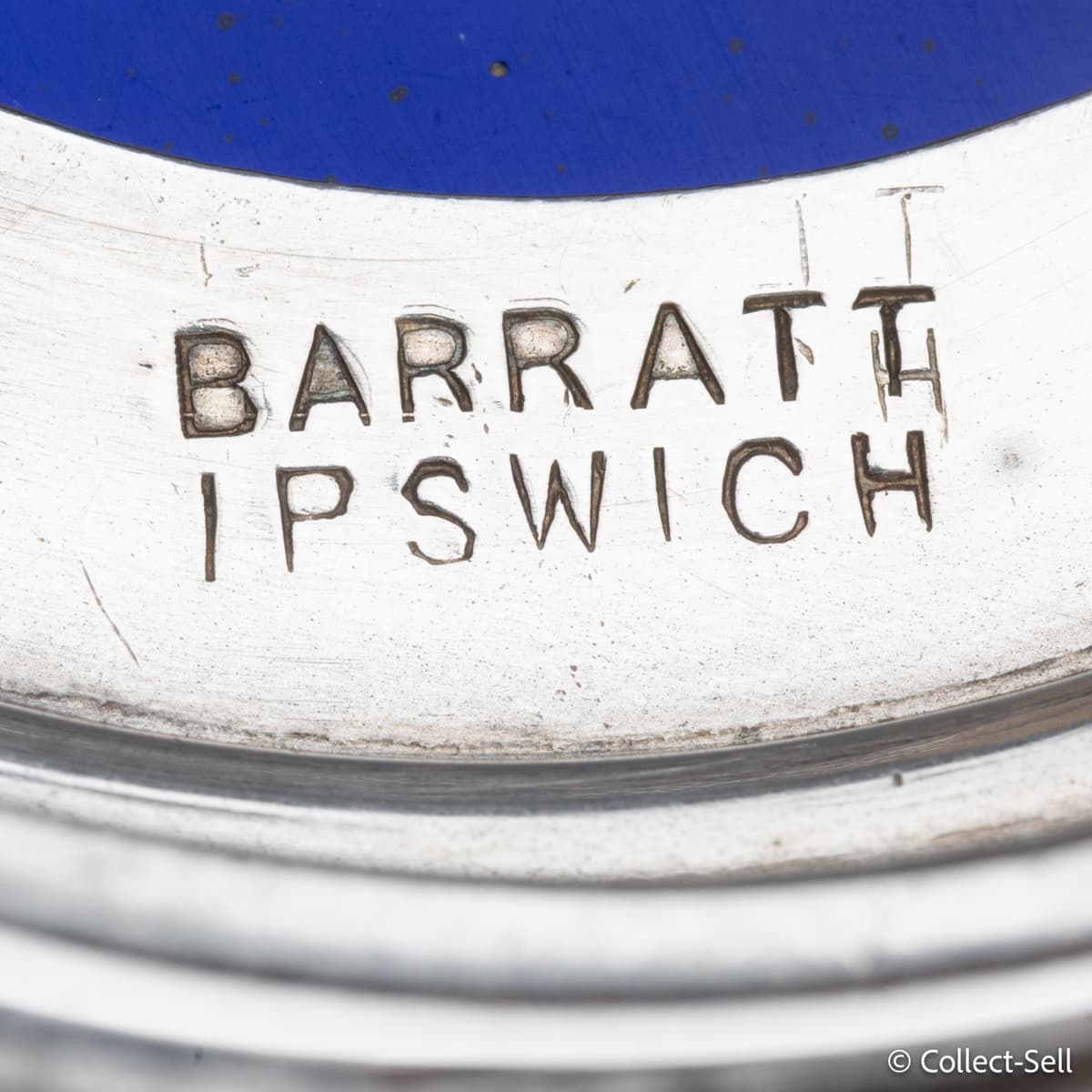 Retailer engraving detail: BARRATT IPSWICH