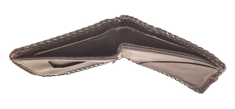 Hand Tooled Masonic Freemason Leather Wallet Compass Square Masons Vintage Mens