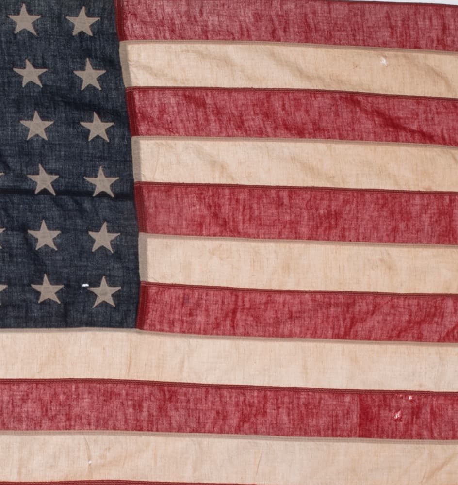 WW2 US Flag Closeup - small holes