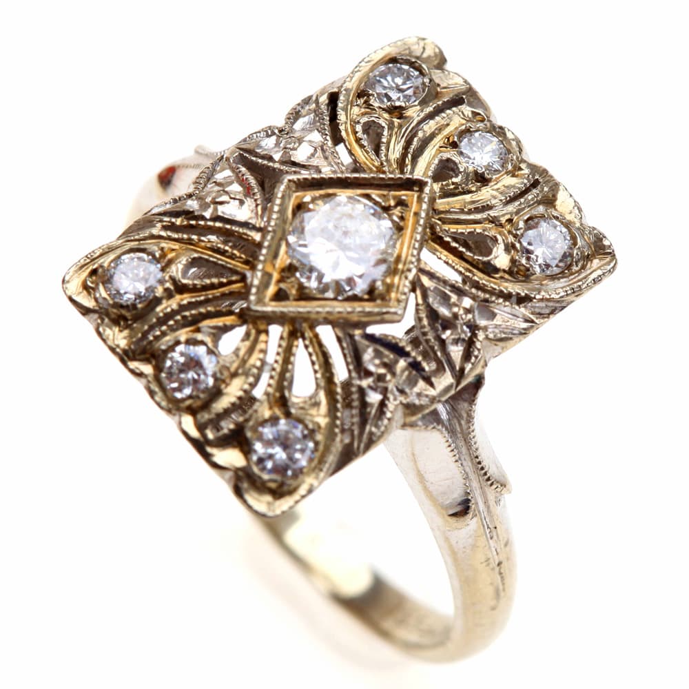 Diamonds in 14K White Gold Princess Setting