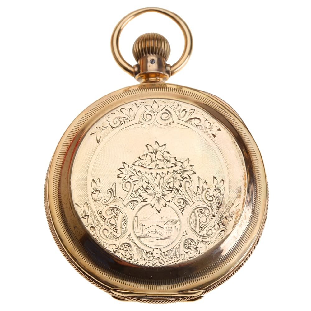 Peoria 18k Gold 18 Size Hunters Case Anti-Magnetic for Railway Service c 1890