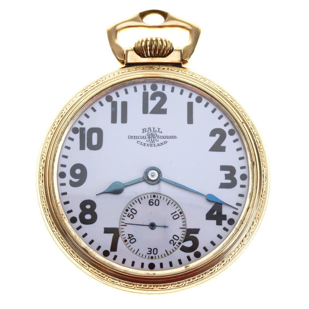 Ball Hamilton 999 16S 21J Railroad Gold Pocket Watch