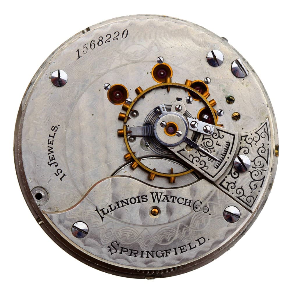 Illinois 18s 15j Grade 51 Hunting Lever Set Nickel Movement