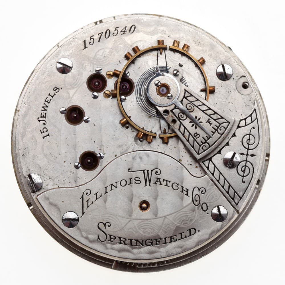 Illinois 18s 15j Grade 51 Adjusted Openface Lever Set Nickel Movement