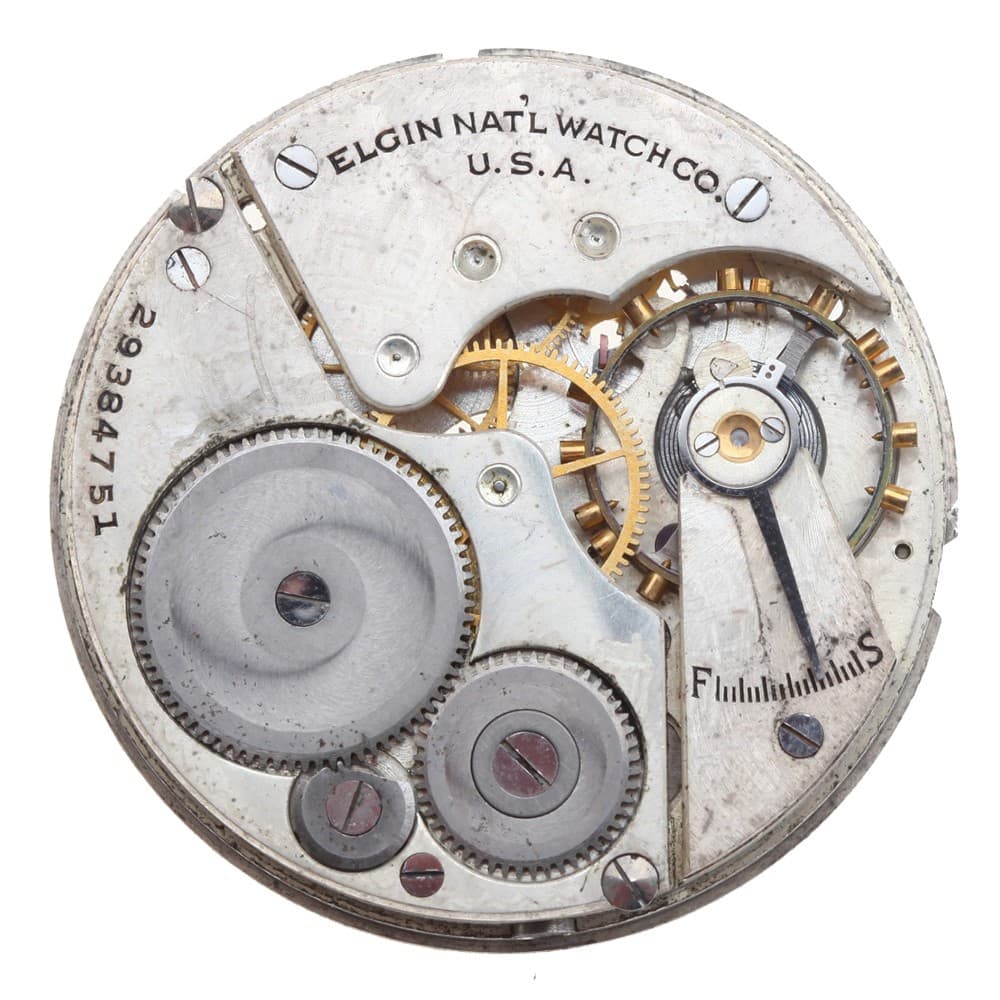 Elgin 16s 7j Grade 91 Openface Pendant Set Nickel Movement