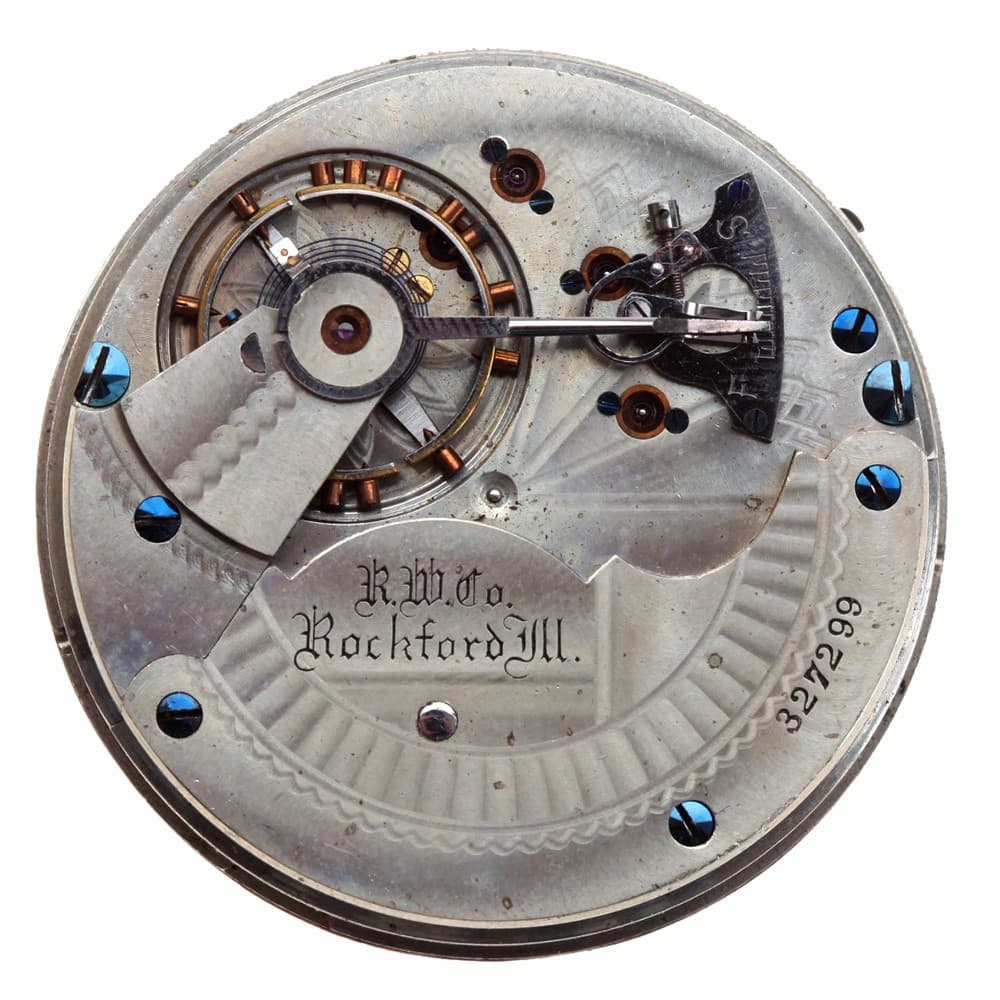 Littlefield's "Railway" Rockford 18s 15j Grade 83 Hunting Lever Set Nickel Movement