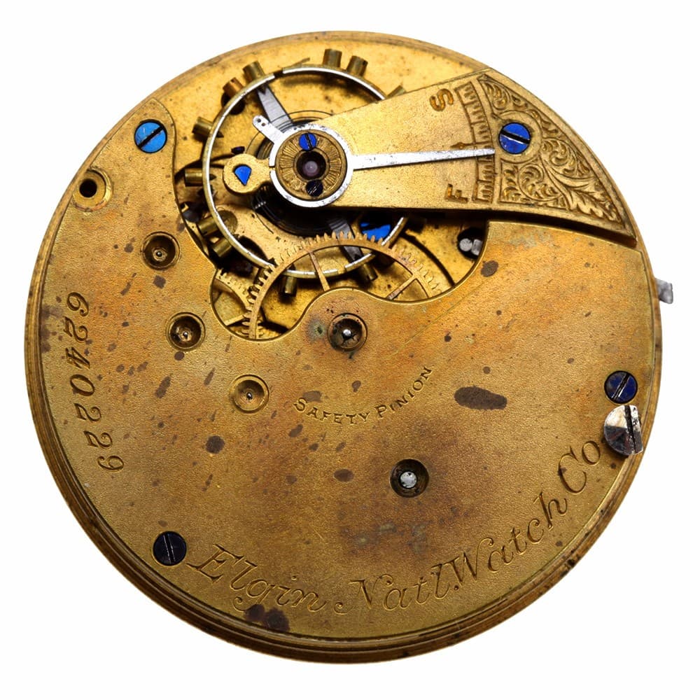 Elgin 16s 7j Grade 104 Openface Pendant Set Gilt Movement