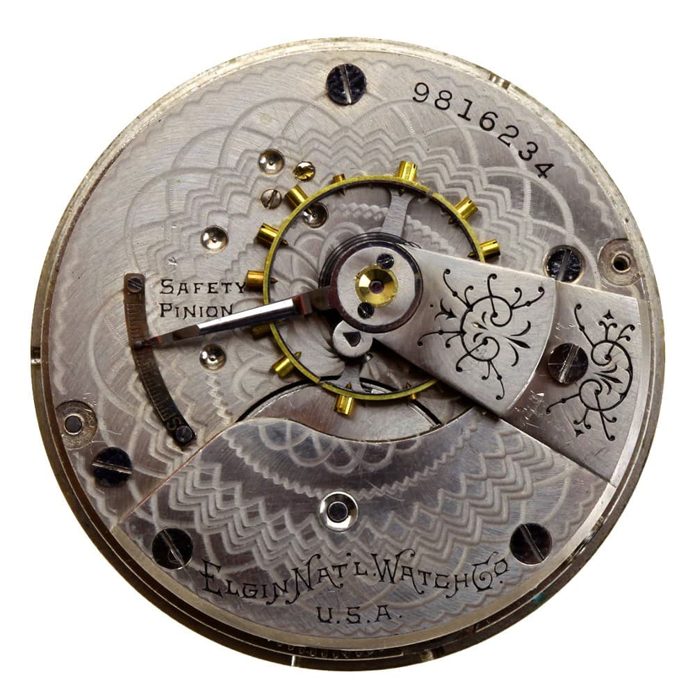 Elgin 18s 7j Grade 208 Openface Pendant Set Nickel Movement