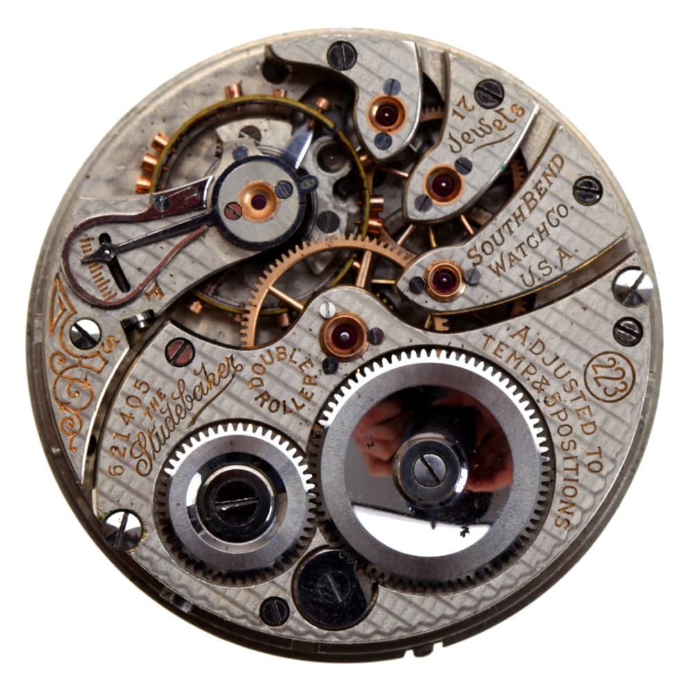 South Bend 16s 17j Adjusted Grade 223 Openface Lever Set Movement