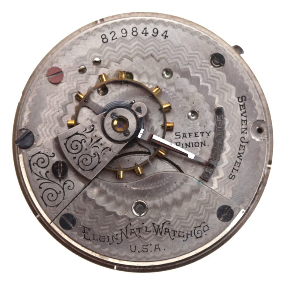 Elgin 18s 7j Model 4 Hunting Lever Set Nickel Movement