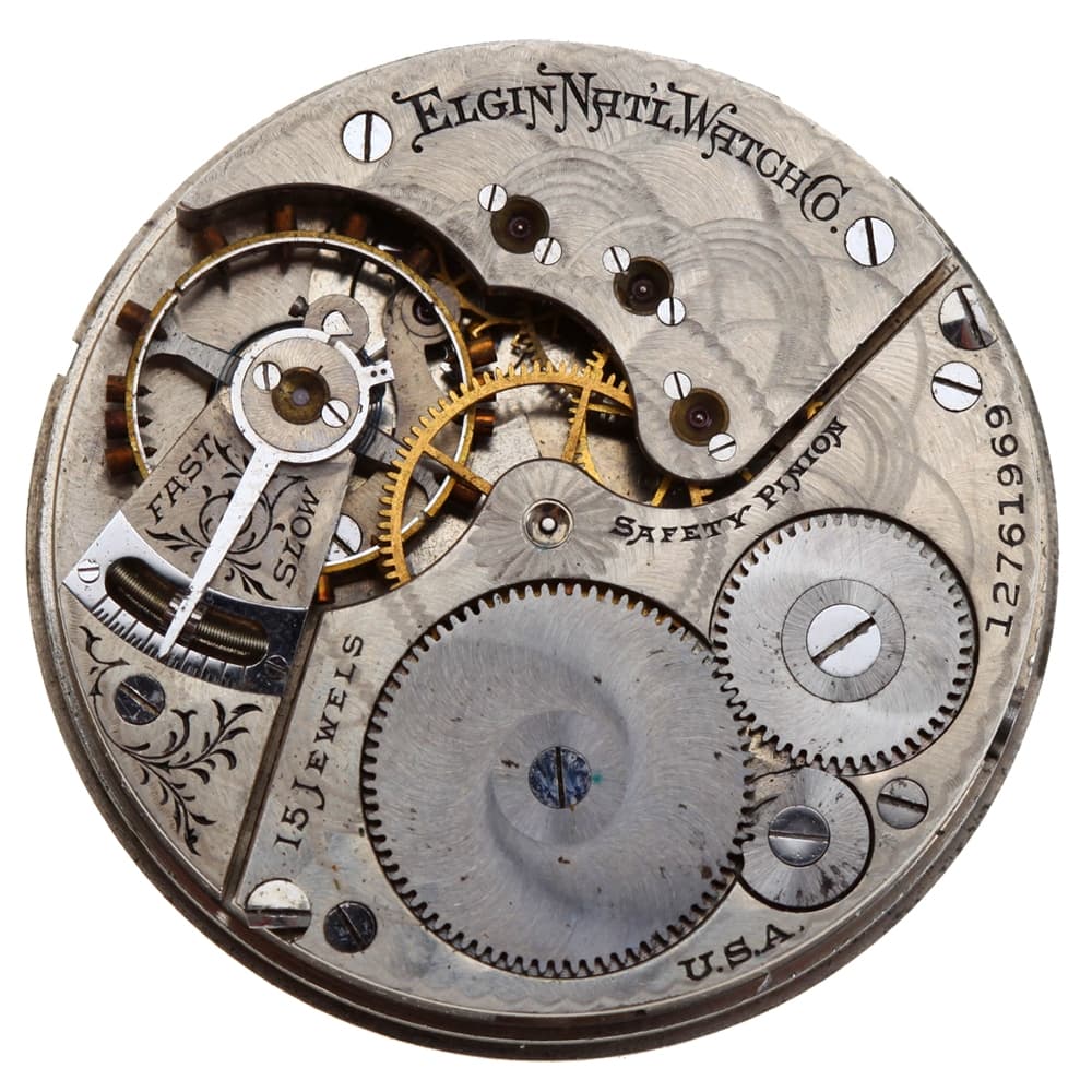 Elgin 16s 15j Grade 312 Model 6 Class 109 Hunting Pendant Set Nickel Movement