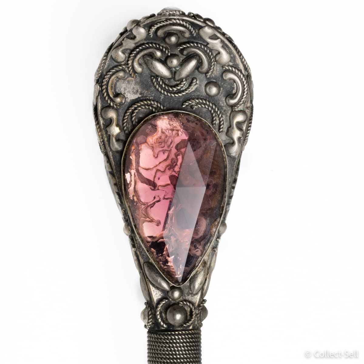 Antique Art Nouveau Silver Walking Stick Cane