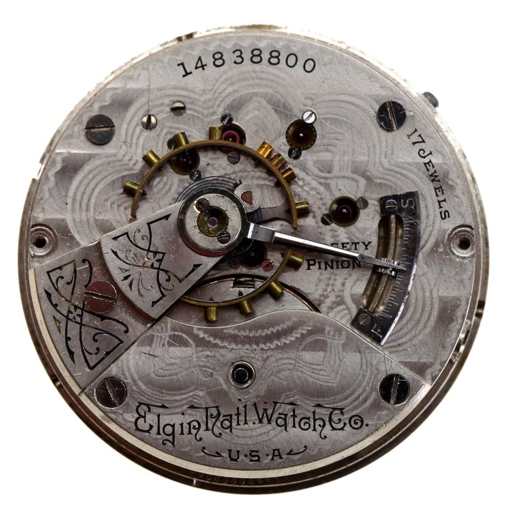 Elgin 18s 17j Grade 335 Model 4 Hunting Lever Set Nickel Movement